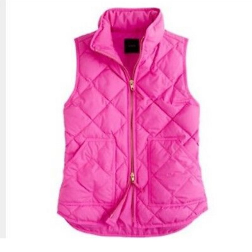 JCrew Neon Pink Puffer Vest